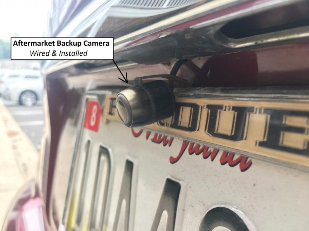 Aftermarket Stereo System, Camera Install2