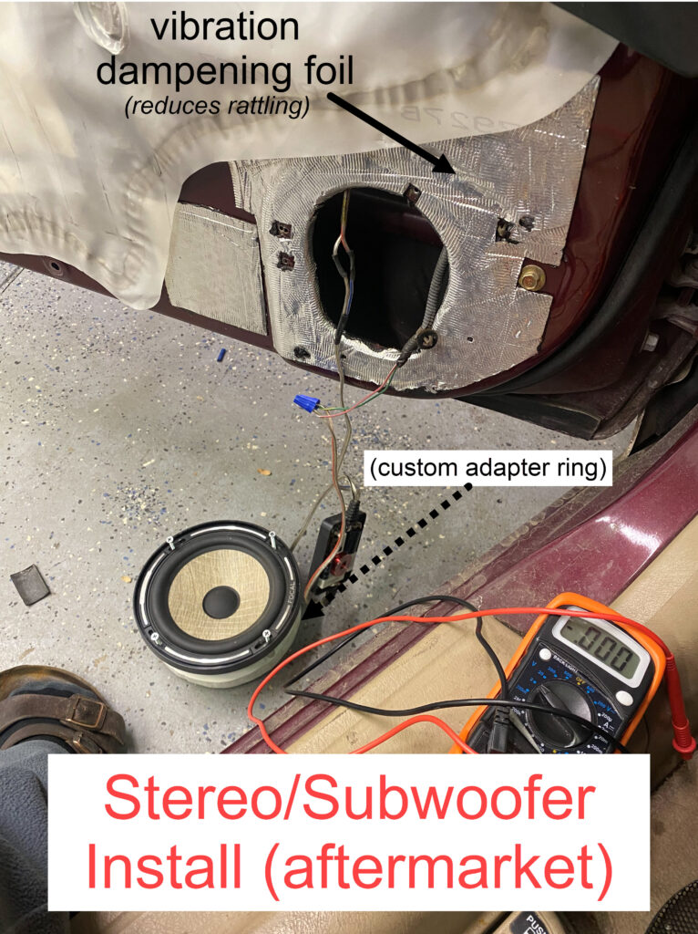 Speaker Subwoofer Install
