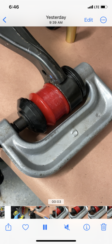 Suspension Rebuild - Pressing Bushings